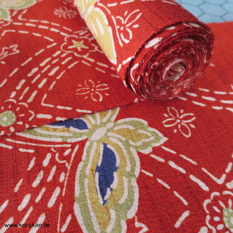 Schmetterlinge Druck Wolle / Seide Kimonostoff