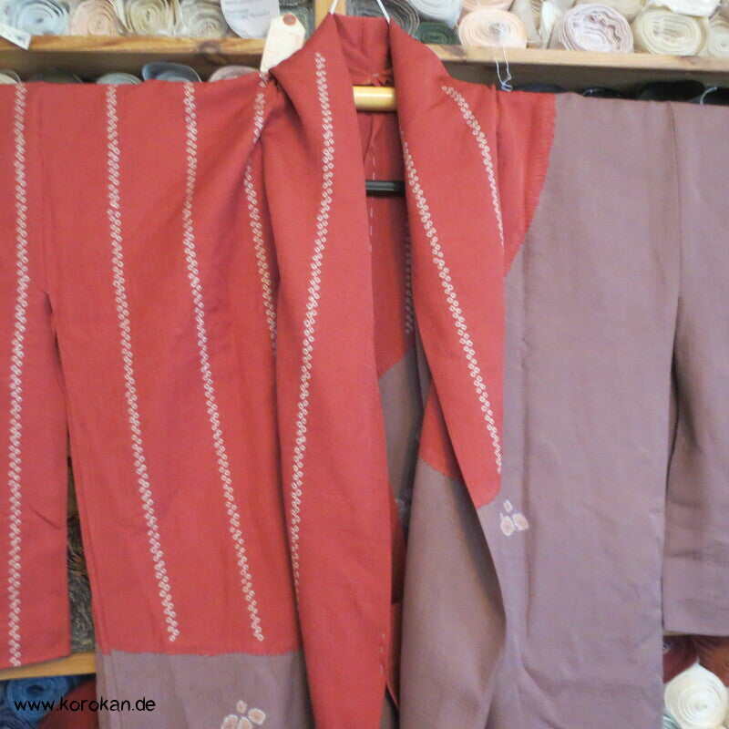 Karieba Haori Kimono mit Shibori und großem Farbschwung, Seide