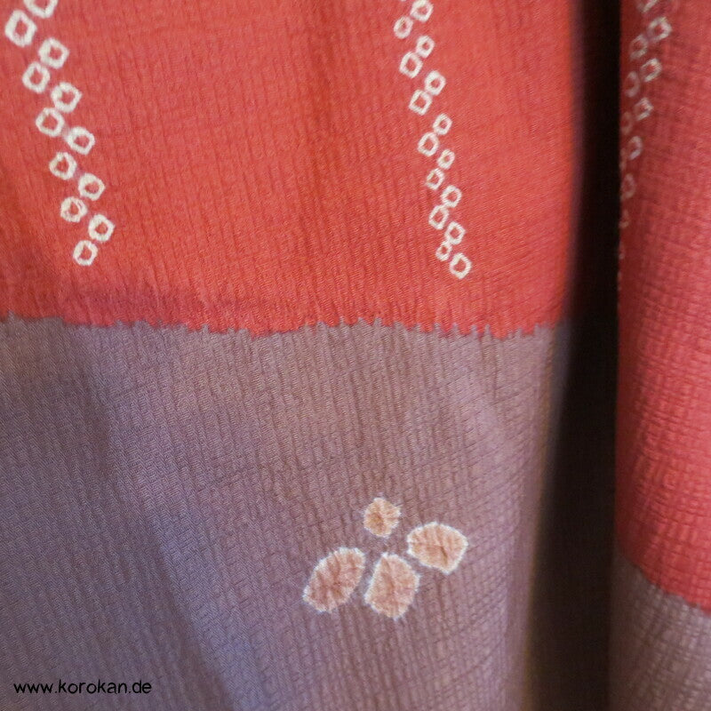 Karieba Haori Kimono mit Shibori und großem Farbschwung, Seide