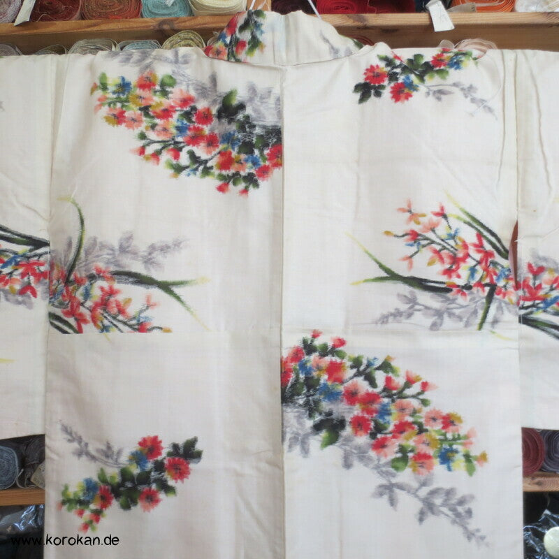Seiden Meisen Komon Kimono Blumensträuße