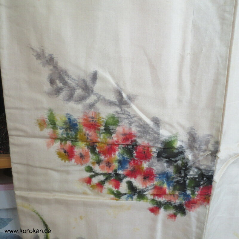 Seiden Meisen Komon Kimono Blumensträuße
