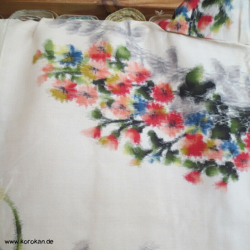 Seiden Meisen Komon Kimono Blumensträuße