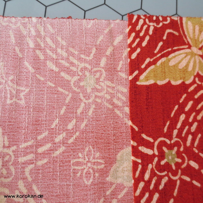 Schmetterlinge Druck Wolle / Seide Kimonostoff