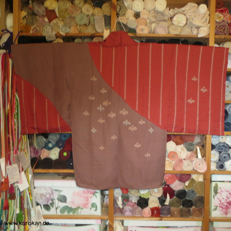 Karieba Haori Kimono mit Shibori und großem Farbschwung, Seide