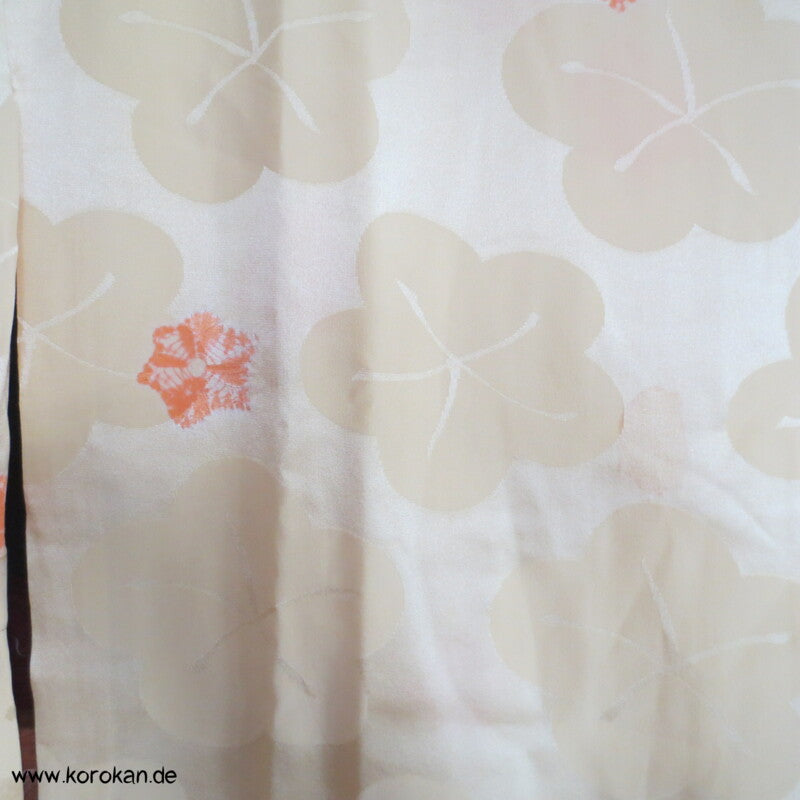 Seiden Ume Blüten Damast mit Shibori Juban Kimono