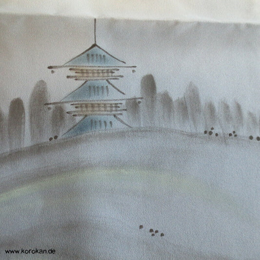 Tempelszene Männer Juban Seiden Karieba