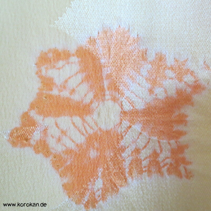 Seiden Ume Blüten Damast mit Shibori Juban Kimono