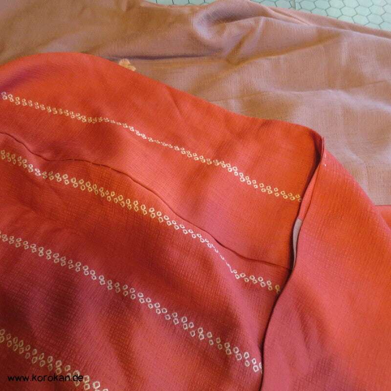 Karieba Haori Kimono mit Shibori und großem Farbschwung, Seide