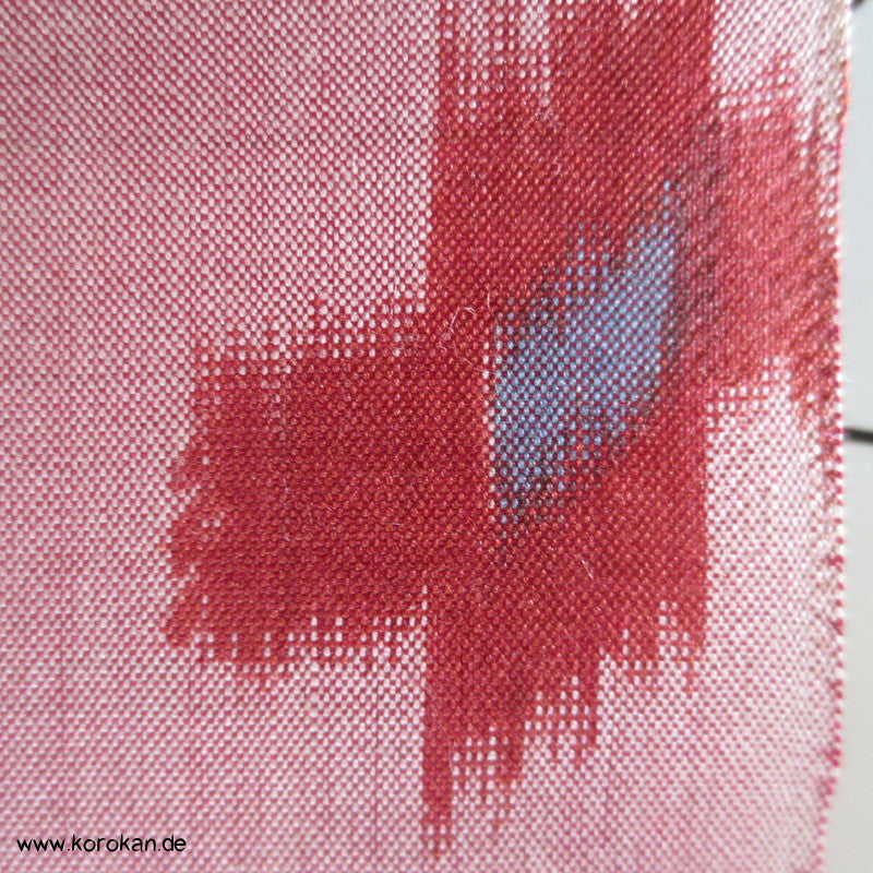 kleine Kreuze Kasuri in rosa Meisen Kimono Seide