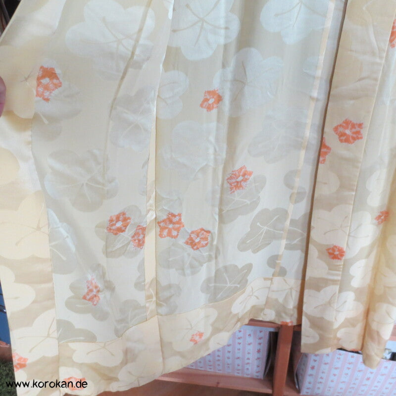 Seiden Ume Blüten Damast mit Shibori Juban Kimono