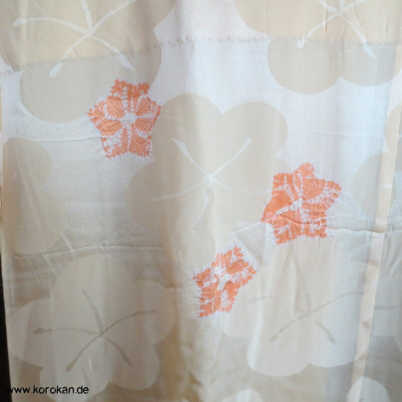 Seiden Ume Blüten Damast mit Shibori Juban Kimono
