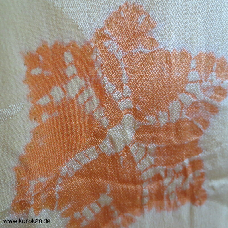 Seiden Ume Blüten Damast mit Shibori Juban Kimono