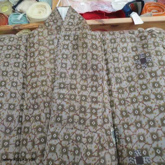 Seiden Meisen Komon Kimono feinste Karos
