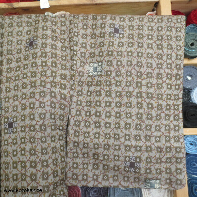 Seiden Meisen Komon Kimono feinste Karos