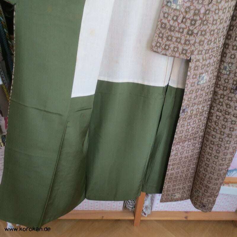 Seiden Meisen Komon Kimono feinste Karos