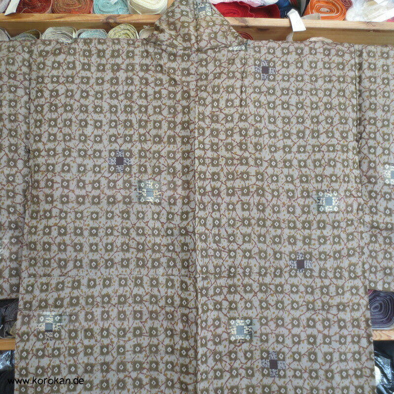 Seiden Meisen Komon Kimono feinste Karos