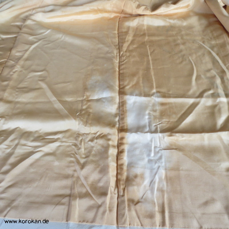 bunter Bambus auf hellem Seidencrepe Grund Homongi Kimono
