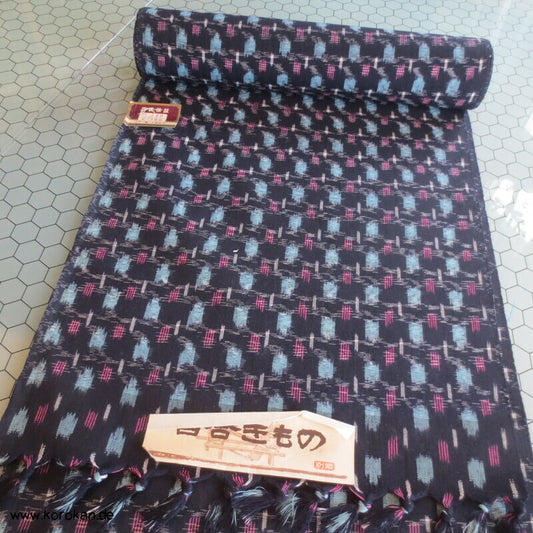 abstraktes Kasuri Kimono Wollstoff, wie Monpe