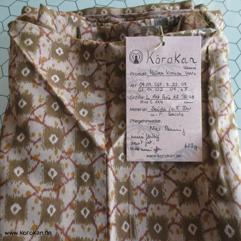 Seiden Meisen Komon Kimono feinste Karos