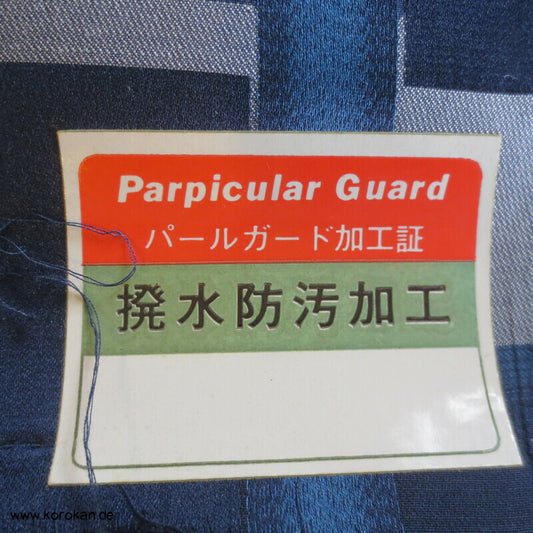 blau changierende Rechtecke Kimono Regenmantelseide