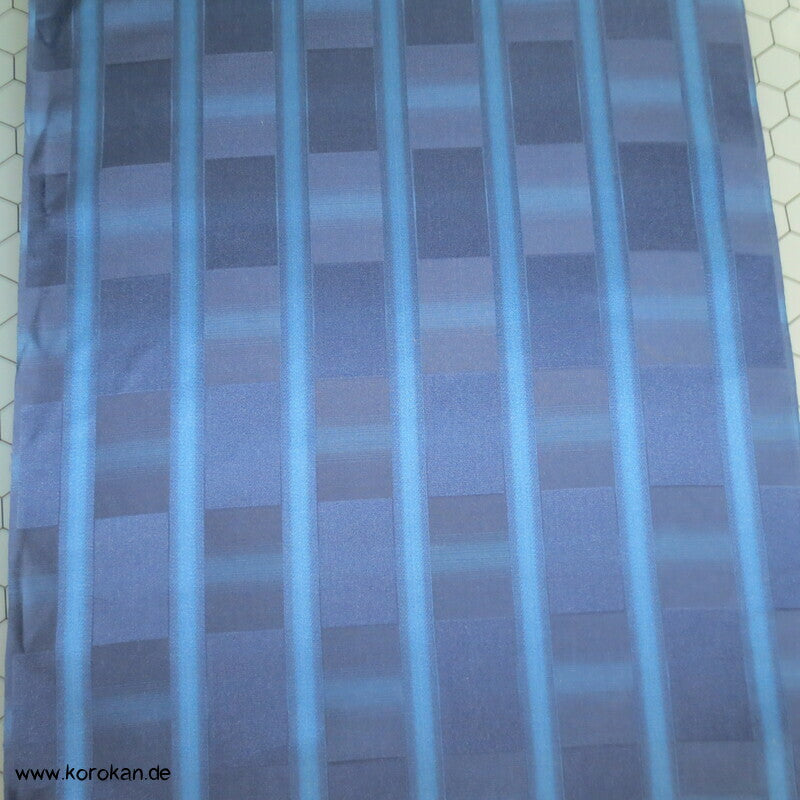 blau changierende Rechtecke Kimono Regenmantelseide