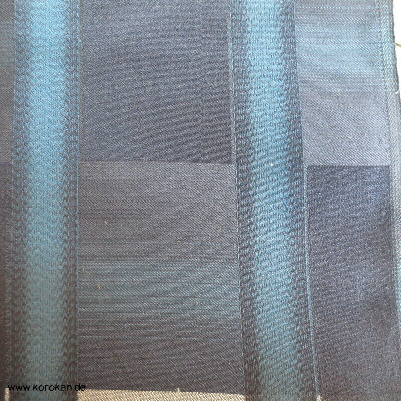 blau changierende Rechtecke Kimono Regenmantelseide