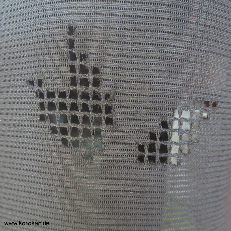 schwarz Rho Seide, Durchbruchmuster Haori