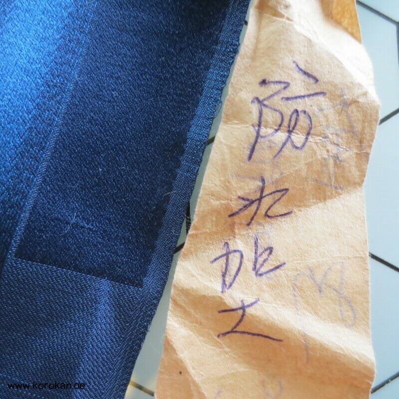 blau changierende Rechtecke Kimono Regenmantelseide