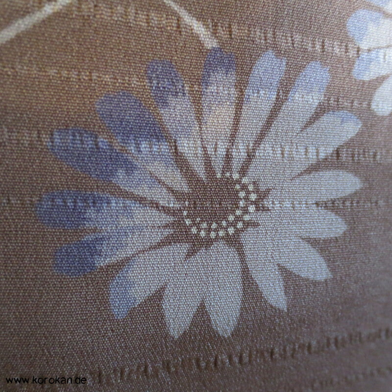 Japan Chrysanthemen antiker Komon Kimono Seersucker Seidencrepe