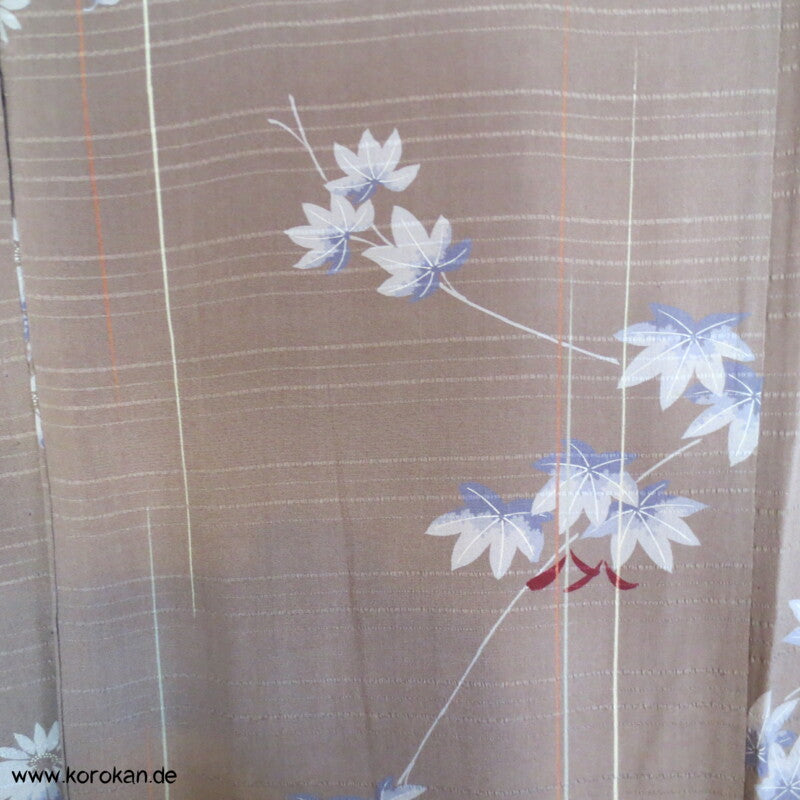 Japan Chrysanthemen antiker Komon Kimono Seersucker Seidencrepe