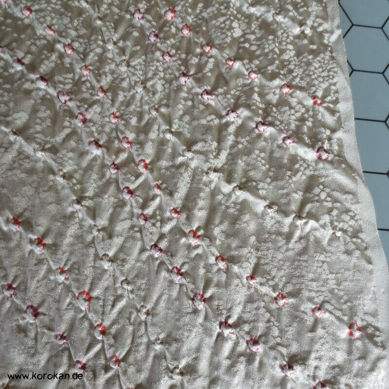 Shibori Punktwellen Kimono Seiden Rinzu Damast