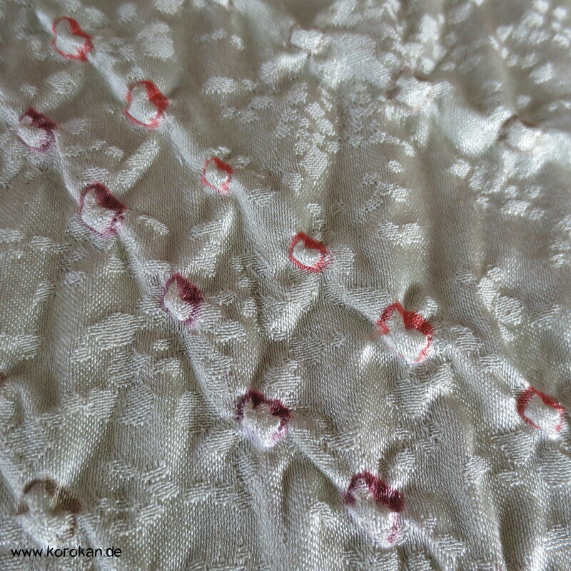 Shibori Punktwellen Kimono Seiden Rinzu Damast