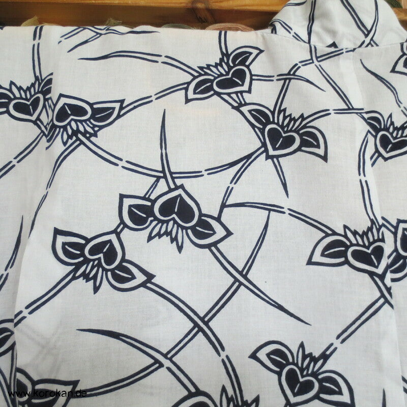 Yukata / Nemaki Kimono reine Baumwolle, mit Paulownia Baumblüten