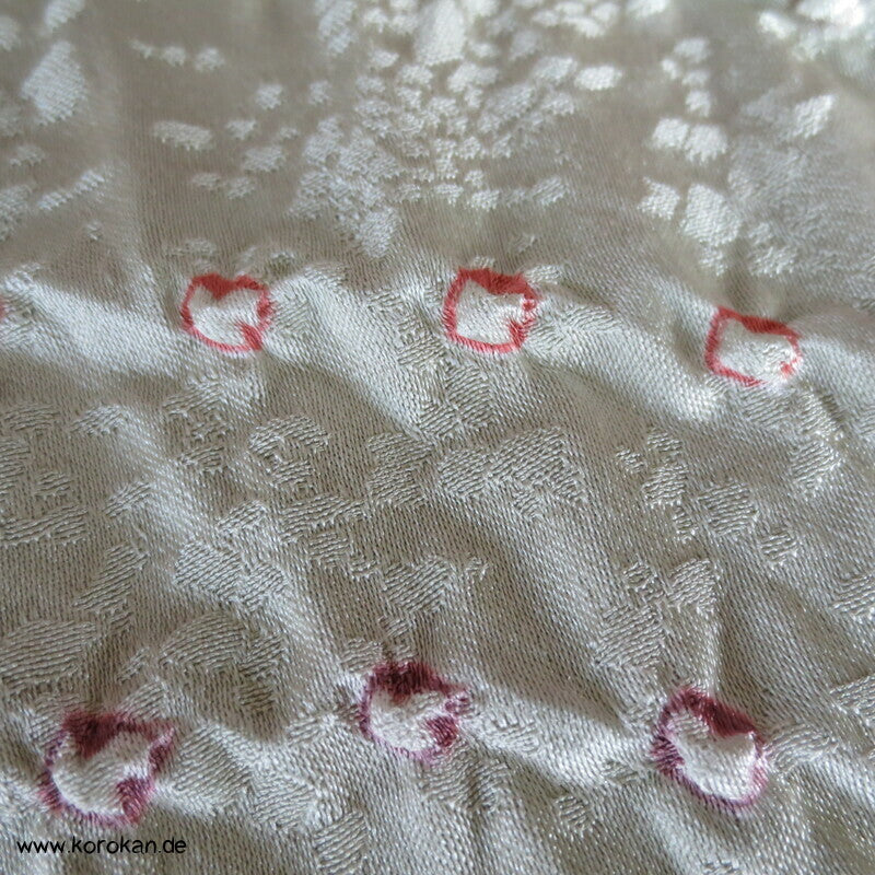 Shibori Punktwellen Kimono Seiden Rinzu Damast
