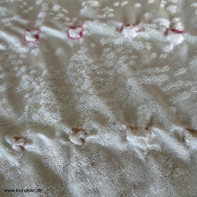 Shibori Punktwellen Kimono Seiden Rinzu Damast