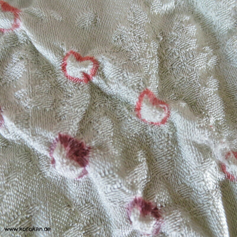 Shibori Punktwellen Kimono Seiden Rinzu Damast