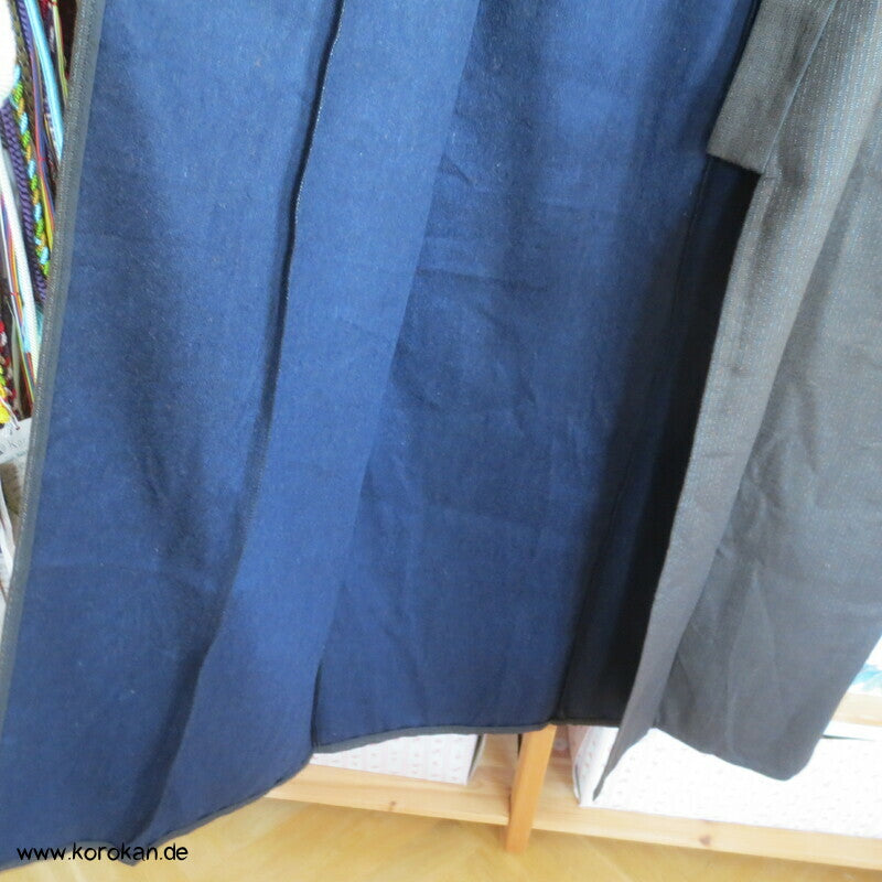 Streifen Wolle Seide Doppelgewebe Hitoe Kimono