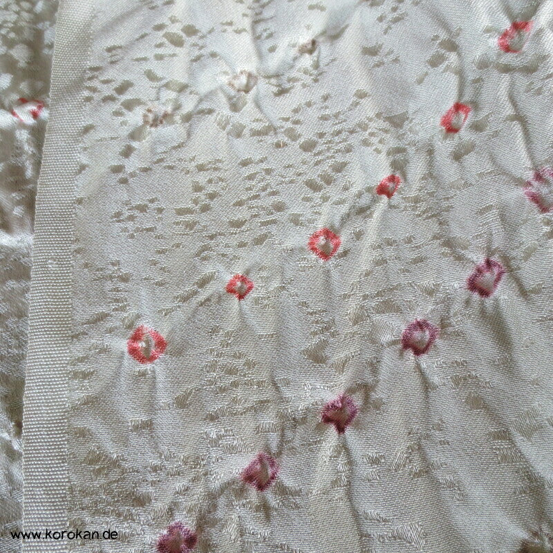 Shibori Punktwellen Kimono Seiden Rinzu Damast