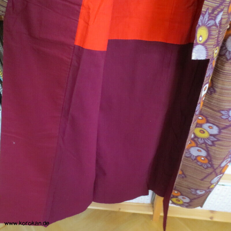 Kugelchrysanthemen Kasuri Moka Kotton Kosode Kimono