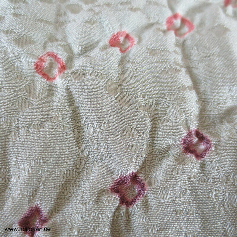 Shibori Punktwellen Kimono Seiden Rinzu Damast