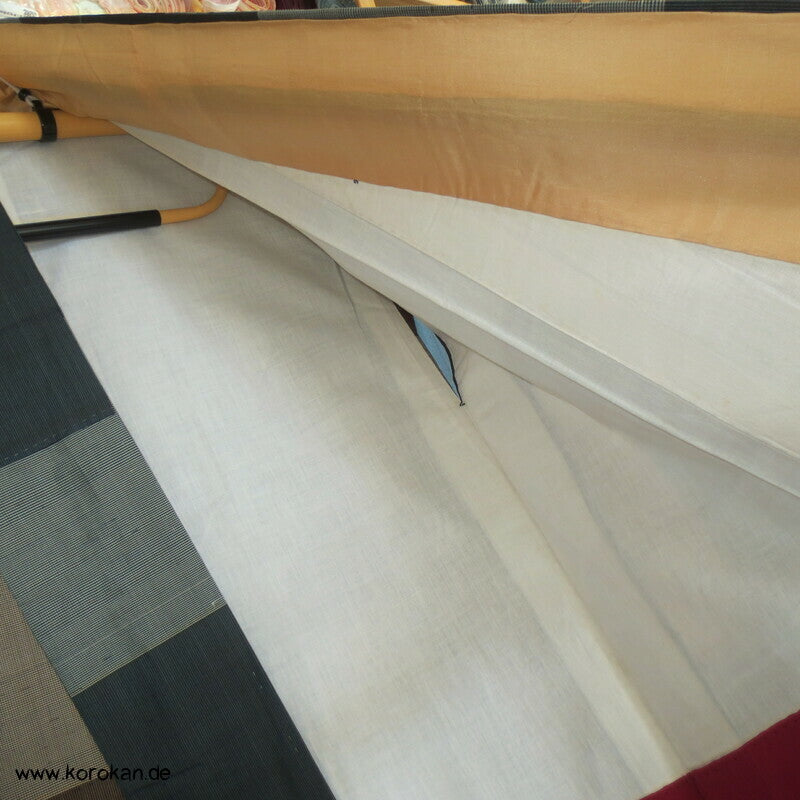 Ichimatsu Karo Kasuri Tsumugi Seiden Kimono, Japan