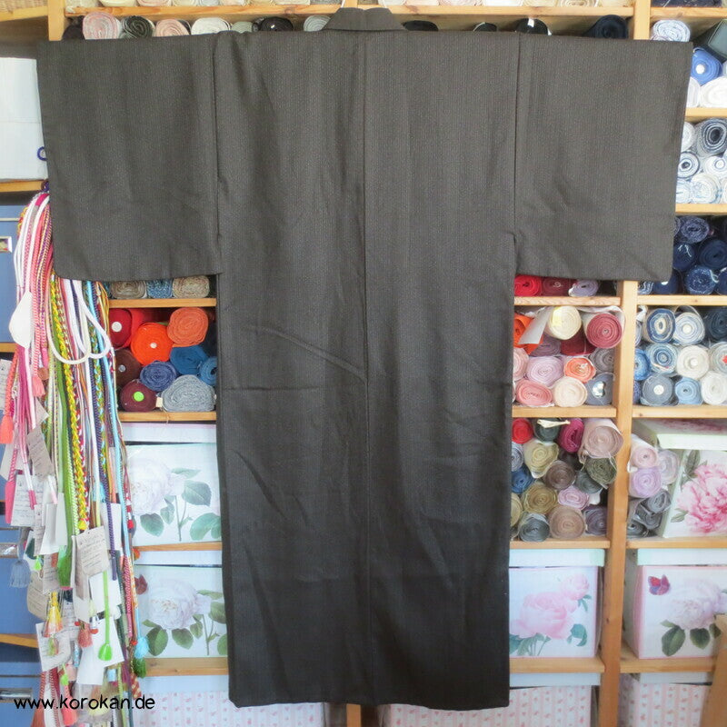Streifen Wolle Seide Doppelgewebe Hitoe Kimono