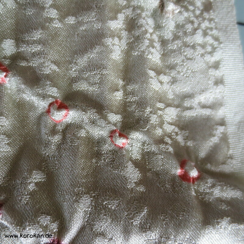 Shibori Punktwellen Kimono Seiden Rinzu Damast