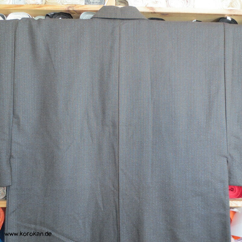 Streifen Wolle Seide Doppelgewebe Hitoe Kimono