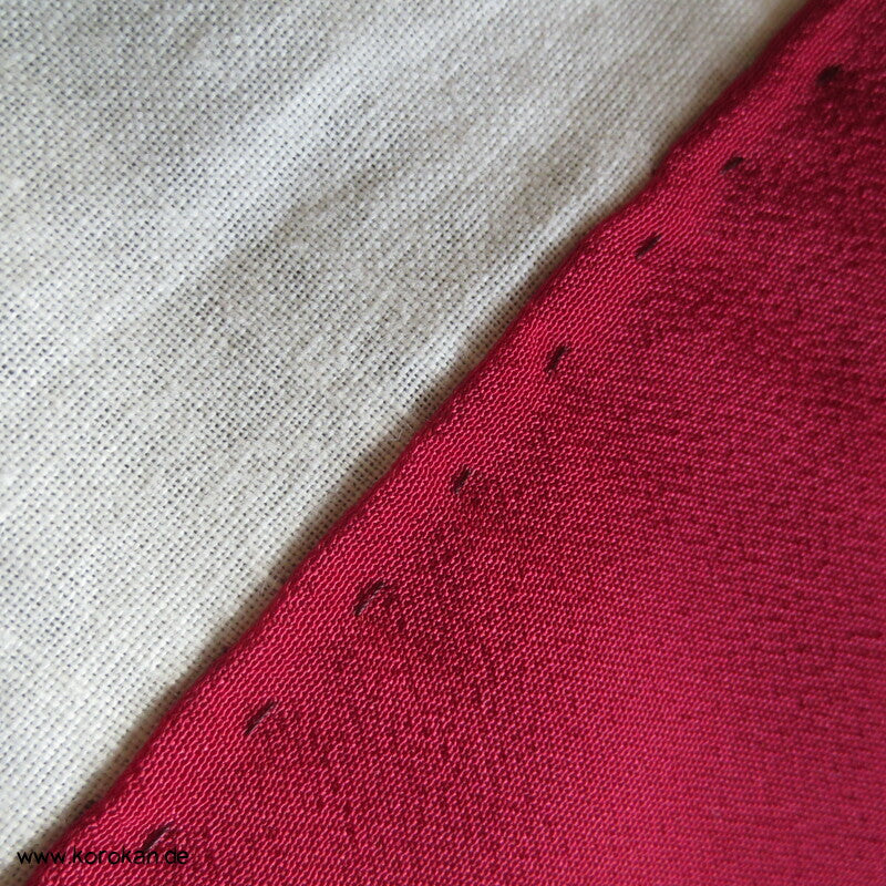 Ichimatsu Karo Kasuri Tsumugi Seiden Kimono, Japan