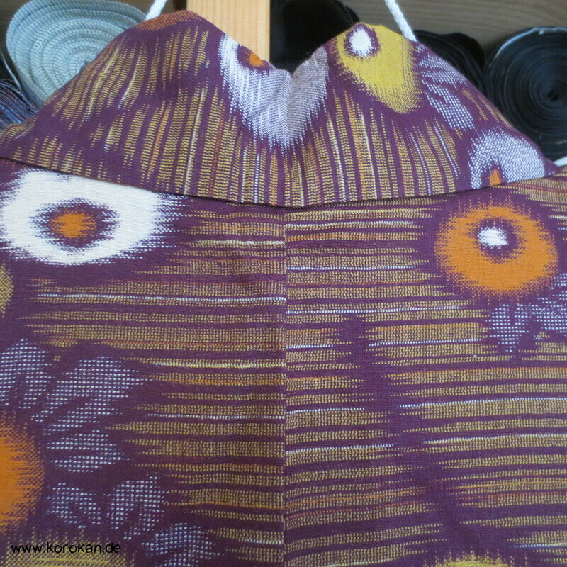 Kugelchrysanthemen Kasuri Moka Kotton Kosode Kimono