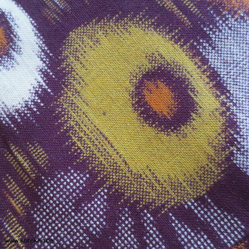 Kugelchrysanthemen Kasuri Moka Kotton Kosode Kimono