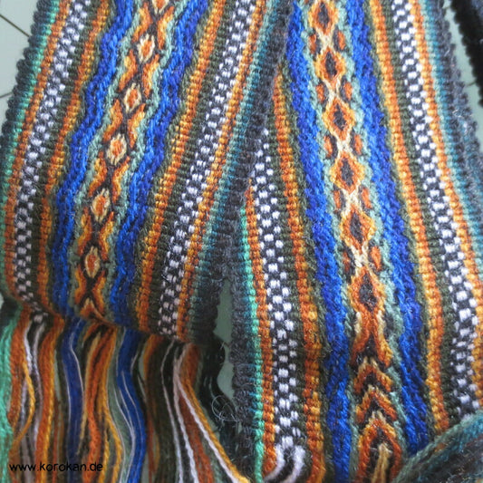 handgewebter Kaku Obi - Koshihimo Band, ecuadorianisch