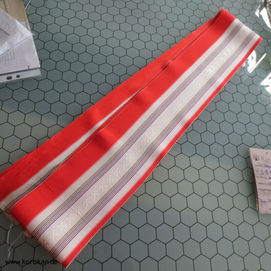 rosa rot Streifen und Muster, Date Jime Obi für Juban