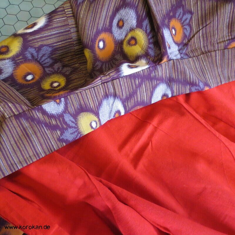 Kugelchrysanthemen Kasuri Moka Kotton Kosode Kimono